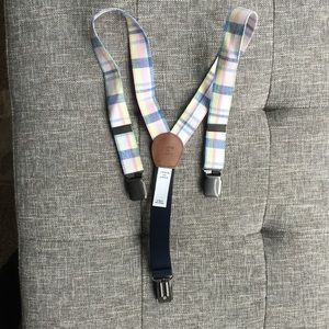 Janie and Jack plaid suspenders